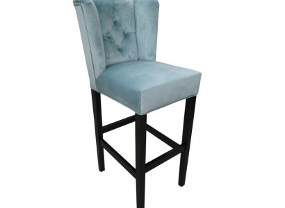 Blauer Barhocker 2-er Set Stoff Barstühle Bar Hocker Tresen Stuhl Chesterfield Stühle